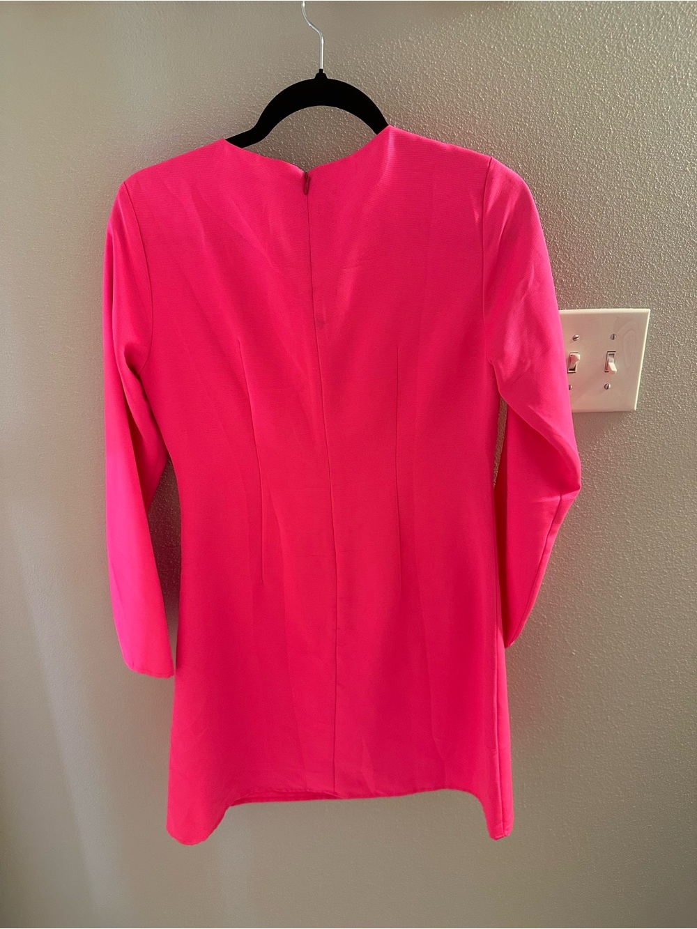 Woman’s Hot Pink Dress with Sequin Bows - Picture 4 of 4